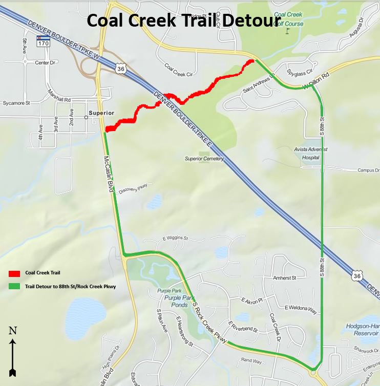 Coal Creek Bike Path Closure detail image