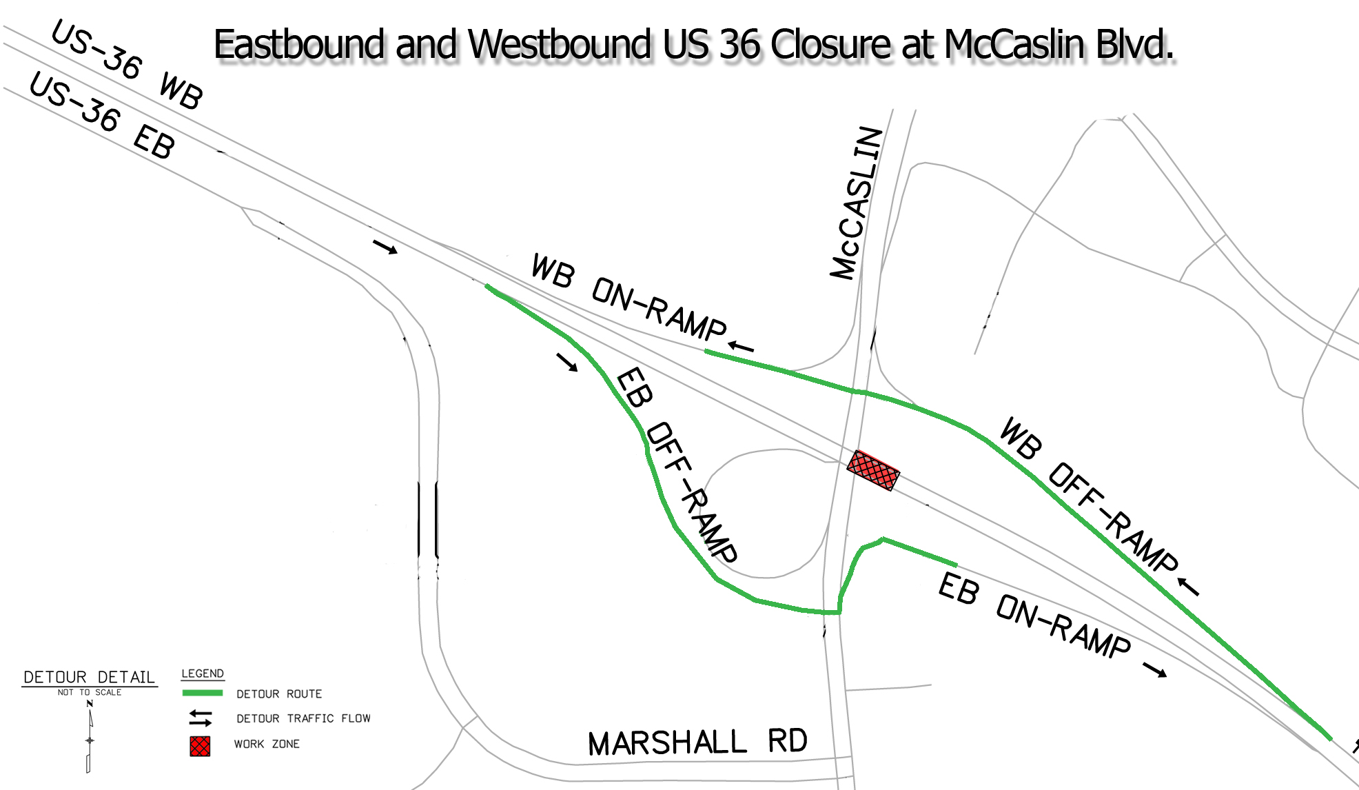 US 36 Closure at McCaslin detail image