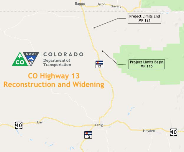 CO 13 Widening Project Map