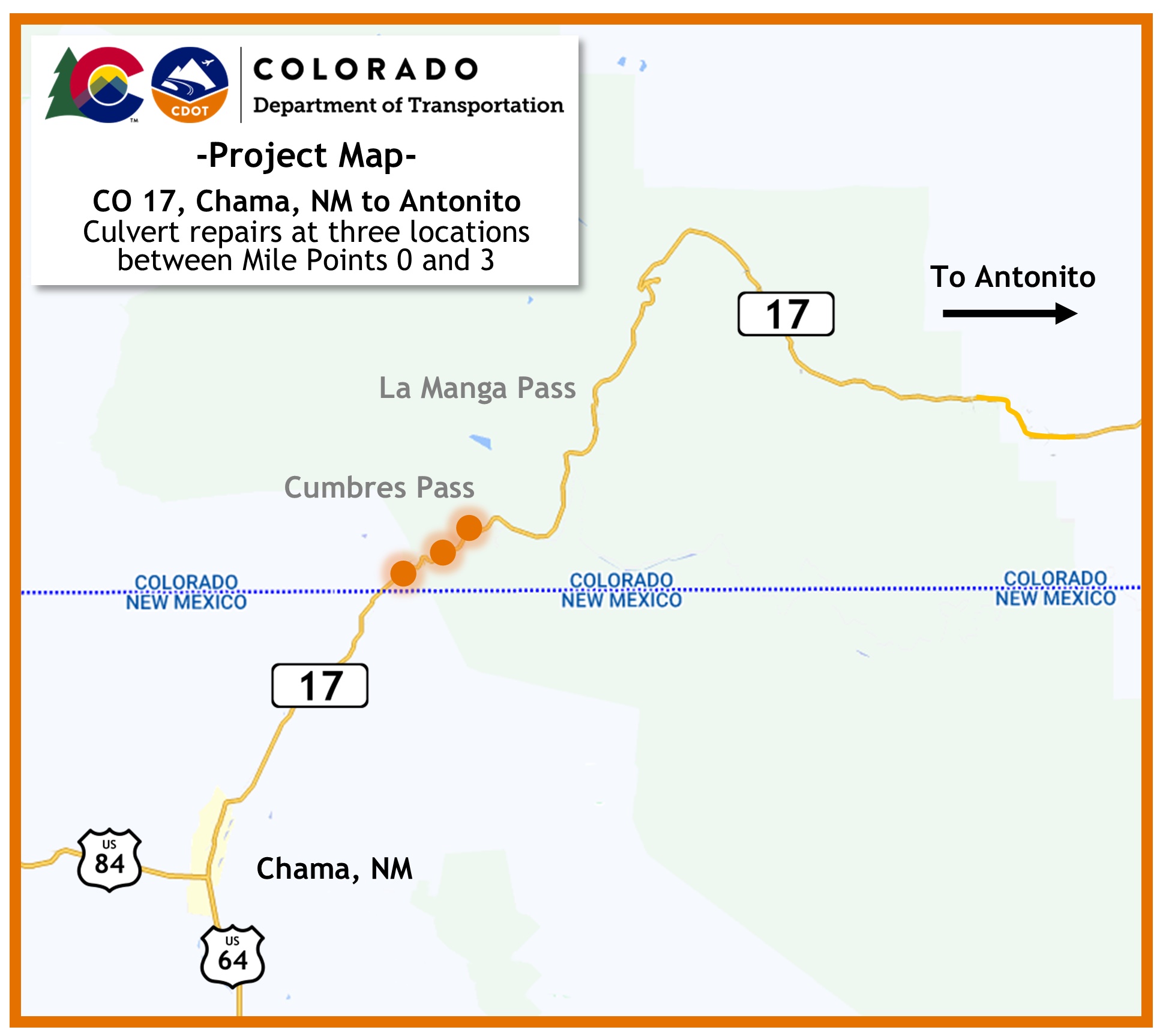 Map of culvert replacement locations CO 17.jpg detail image