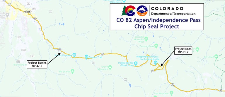 CO 82 Chip Seal project map