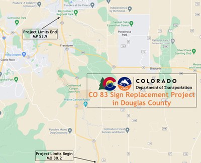 CO 83 Sign replacement map
