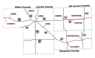 counties for NE Co ADA Curb Ramp project