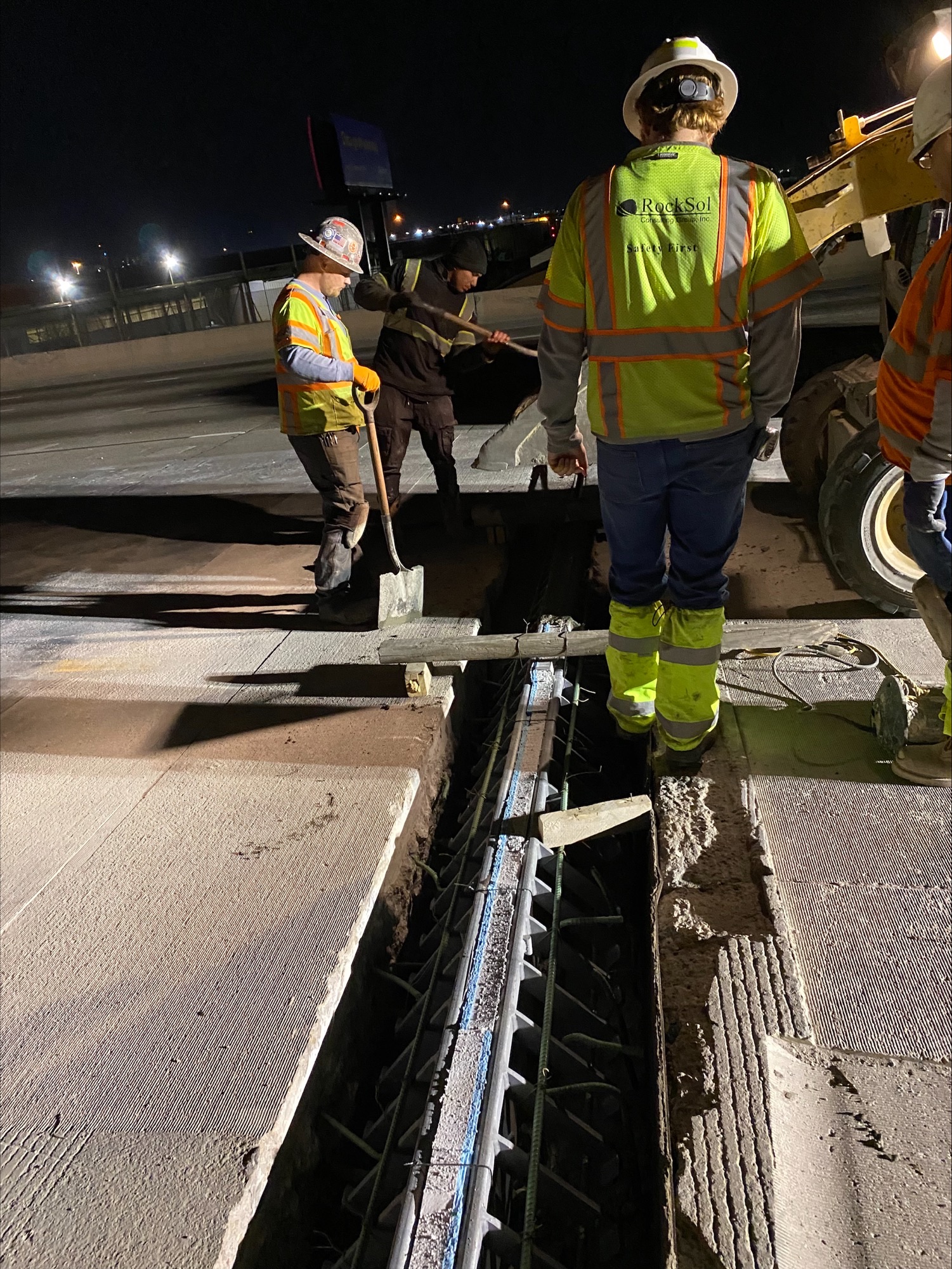 The project team working to complete bridge joint replacements on I-25. detail image