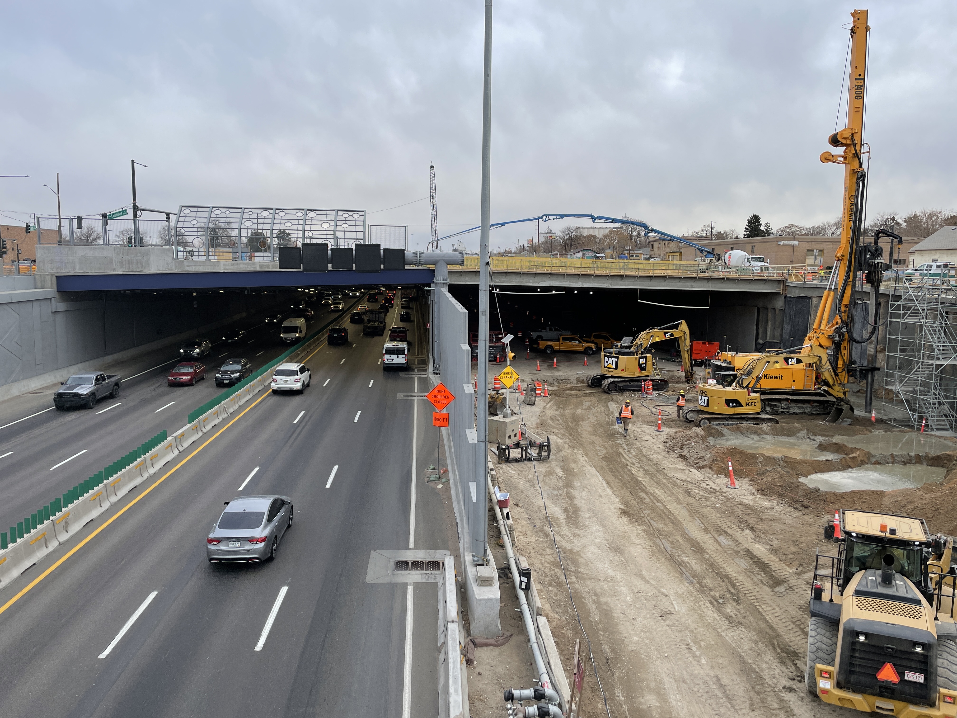 Construction of eastbound lanes detail image