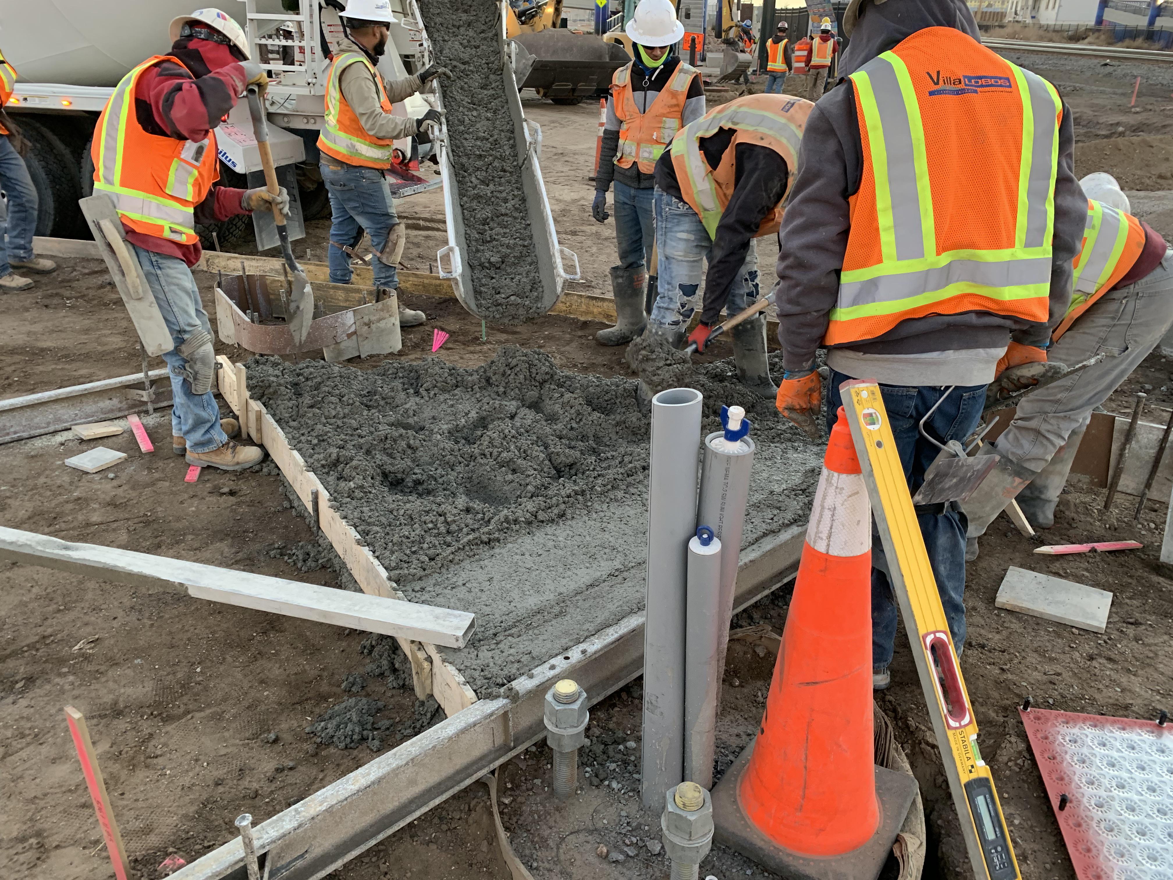 Sidewalk pour detail image