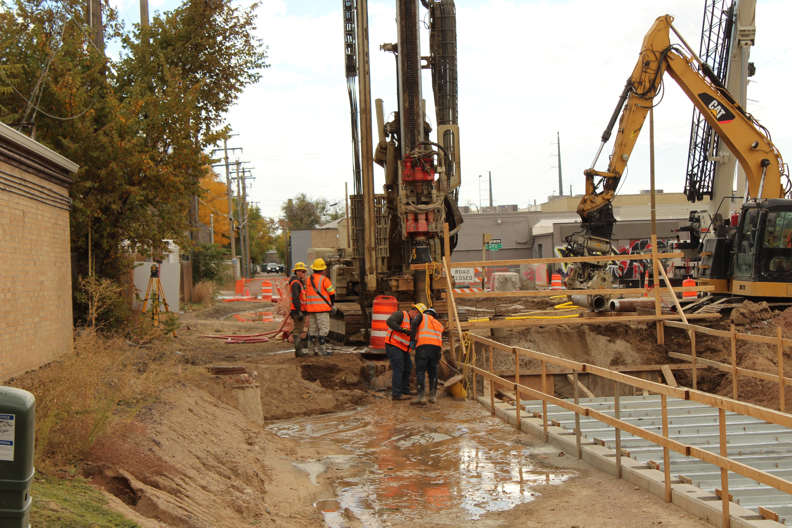 Cement pouring on West 46th Avenue.JPG detail image