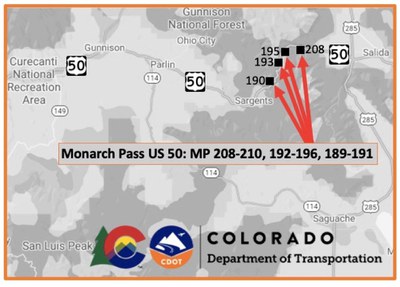 Monarch Pass Chain Station project map