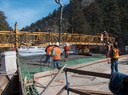 Crews construct the bridge deck for one of the new US 34 bridges. thumbnail image