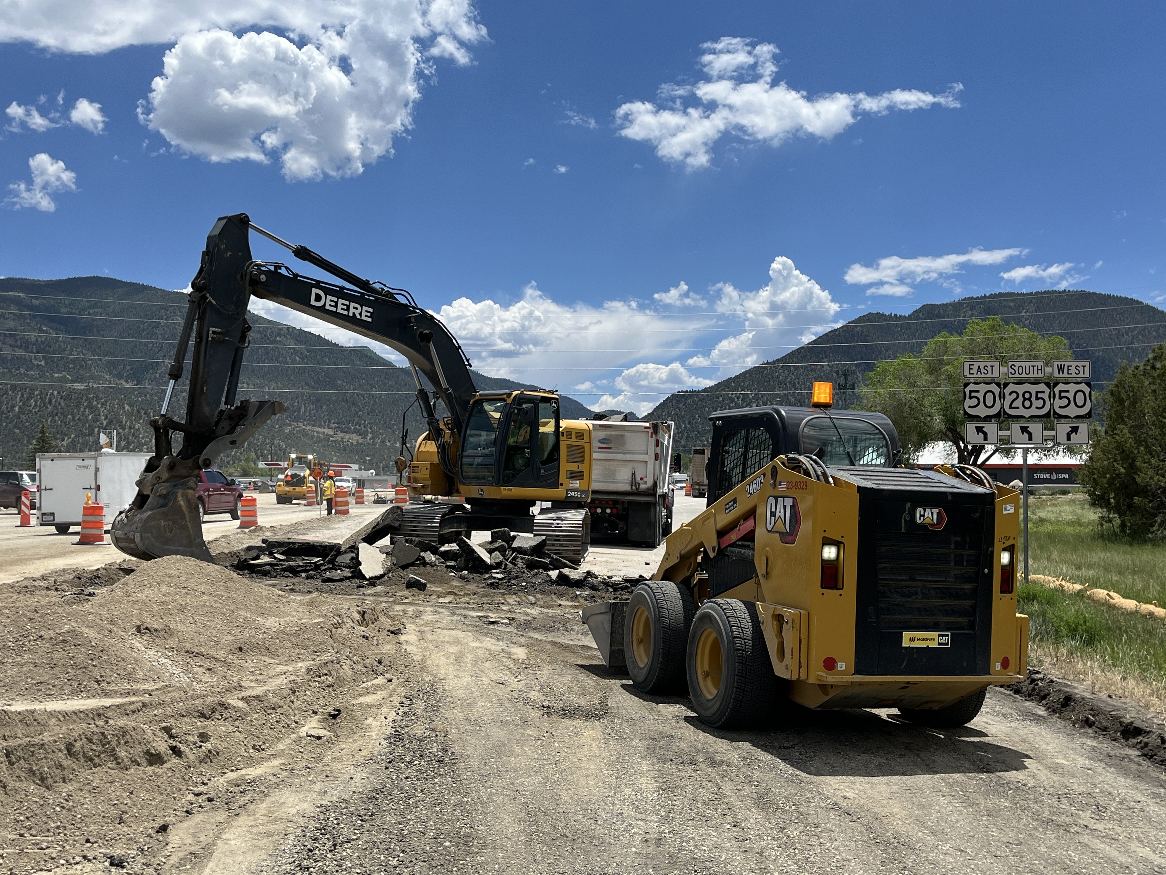 US 285 - US 50 Intersection Improvements Intersection Pavement Removal Facing West.jpg detail image