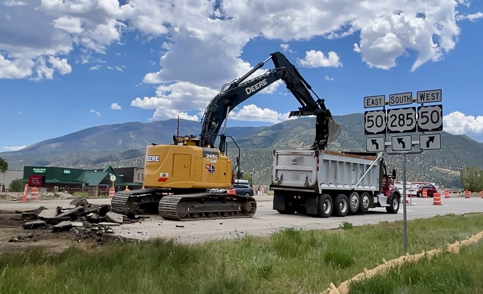 US 285 - US 50 Intersection Improvements Intersection Pavement Removal.jpg detail image