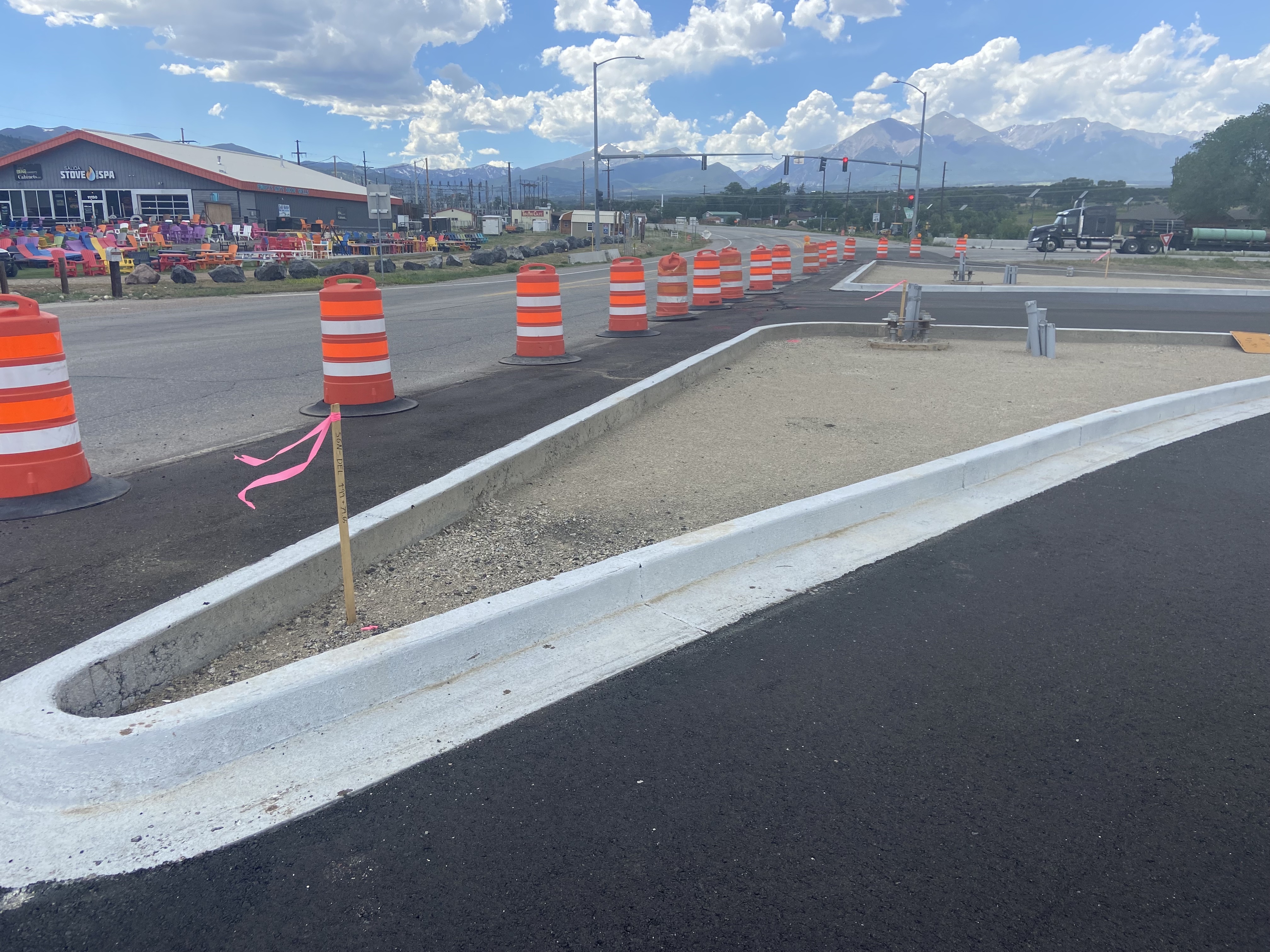 US 285 - US 50 Intersection Improvements US 50 Turn Lane Island West View.jpg detail image