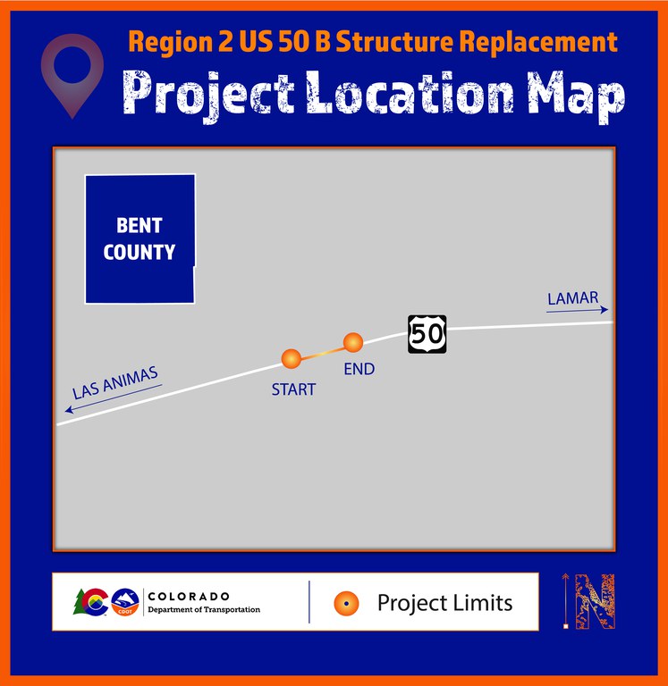 US 50 B Structure Replacement Project map