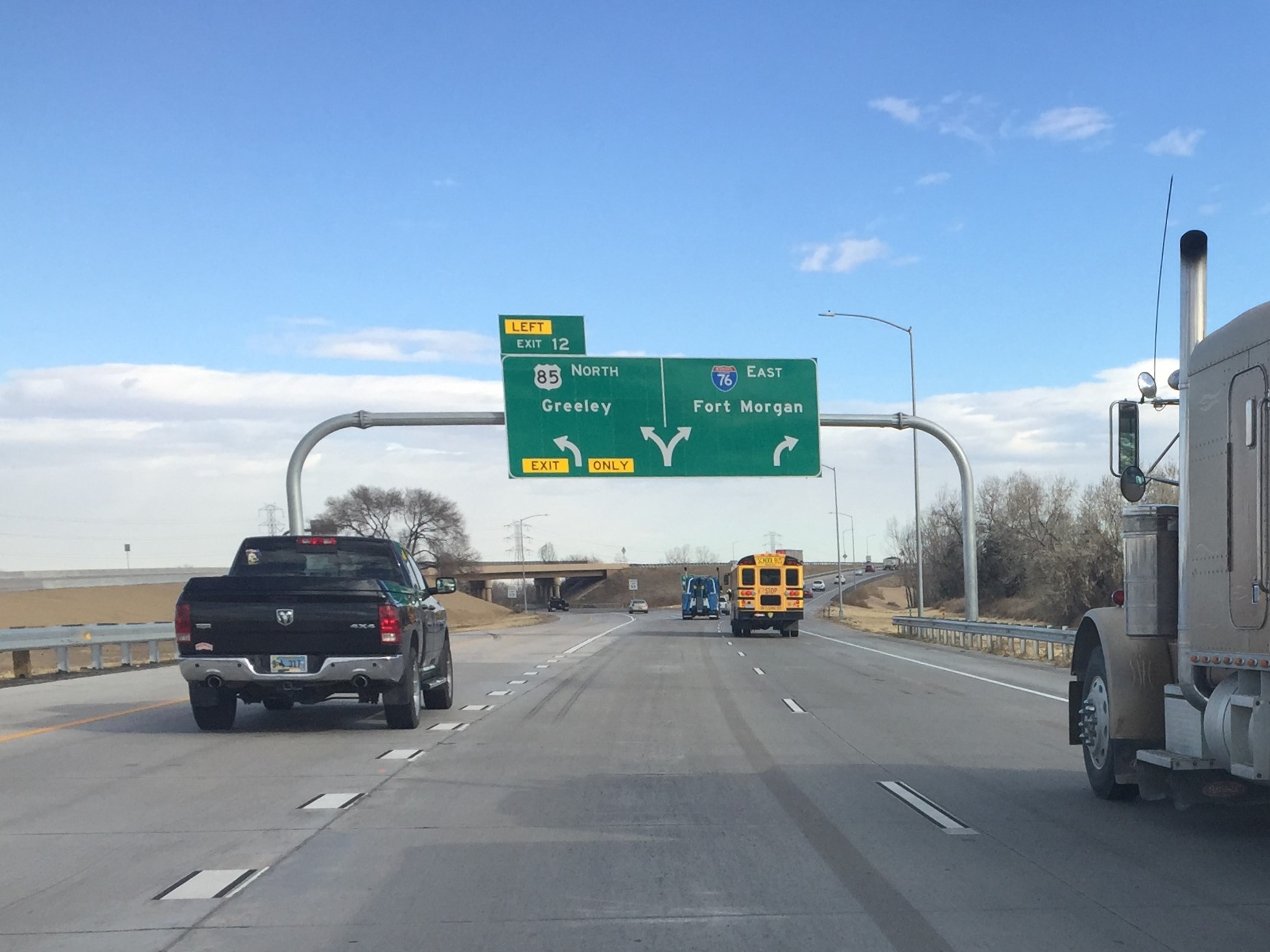 Eastbound I-76 at US 85 detail image