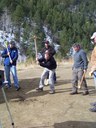 Steve Laudeman, CDPHE, breaking ground on SH 119 Main Street South Construction project. thumbnail image