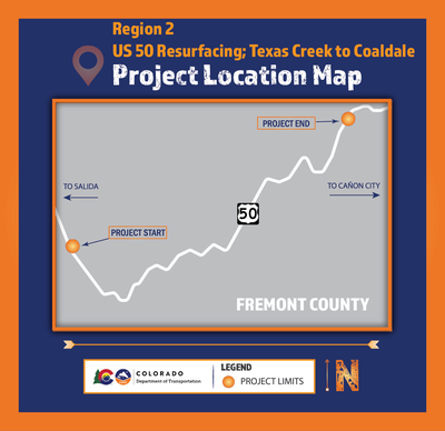 US 50 Resurfacing Map