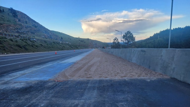 Rebuilt eastbound I-70 Mount Vernon emergency escape ramp