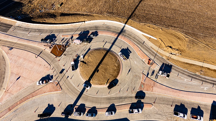 C-470 Quincy Roundabouts Drone View of the Roundabout Progress.jpg detail image