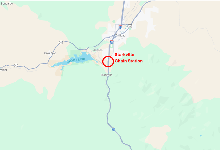 Map of I-25 Starkville