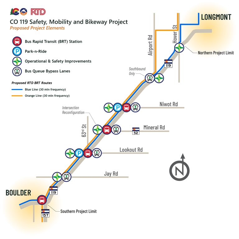 CO 119 Safety & Mobility Improvements Project Map