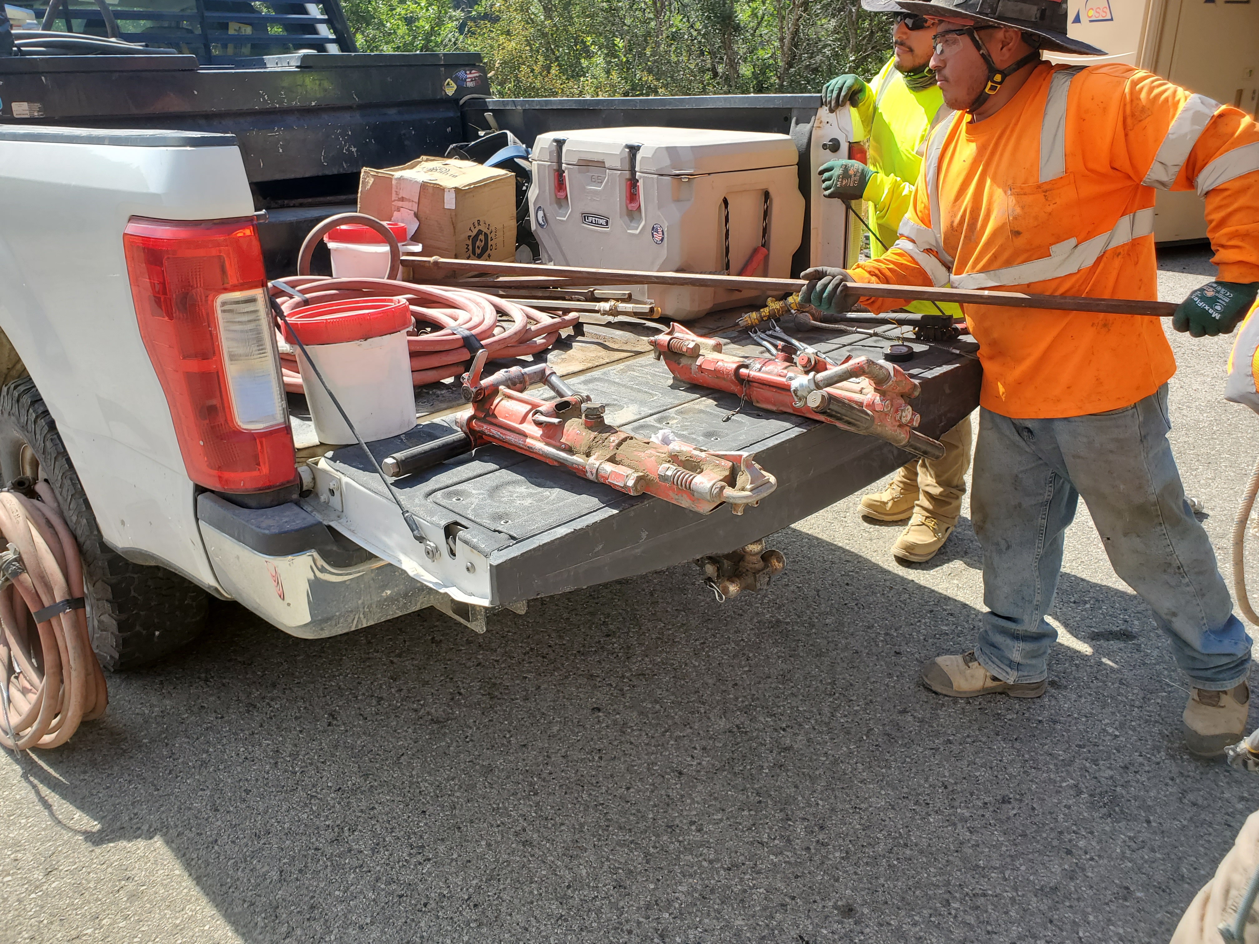 CO 133 Rockfall Mitigation Anchor Drilling Preparation.jpg detail image