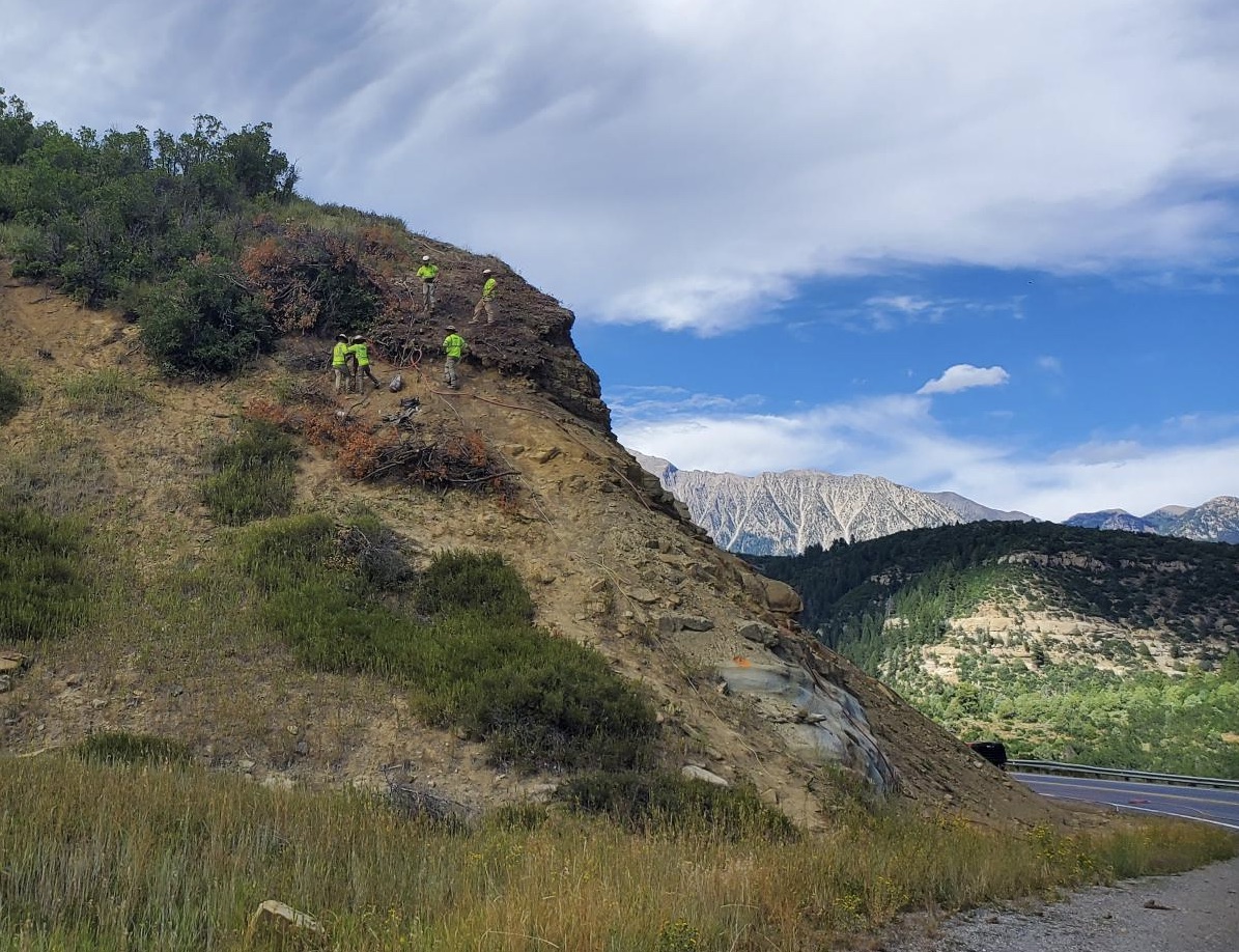 CO 133 Rockfall Mitigation Site 2 Drilling Rock Anchors.jpg detail image