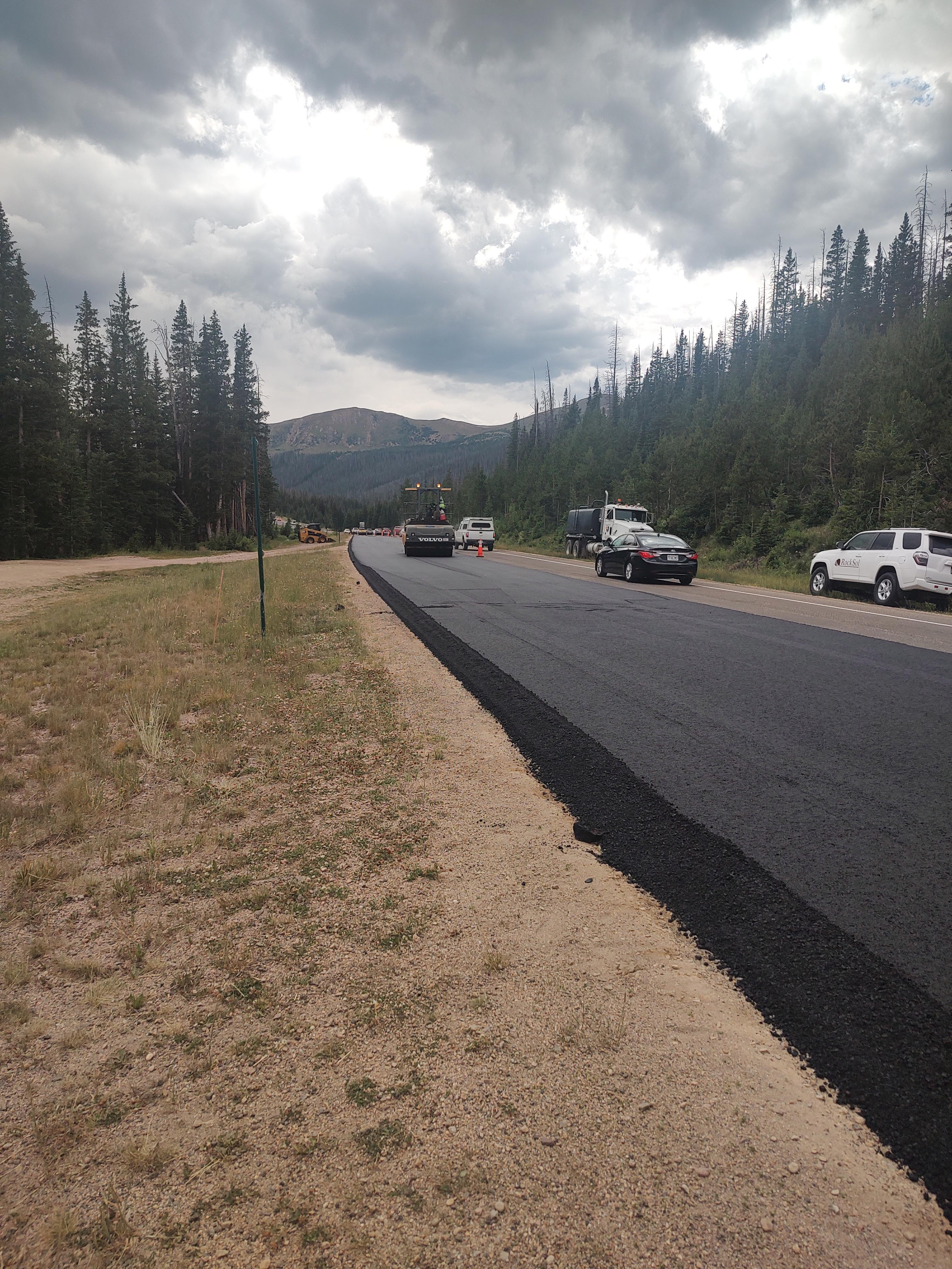 CO 14 Cameron Pass Resurfacing Westbound Mat Rolling.jpg detail image