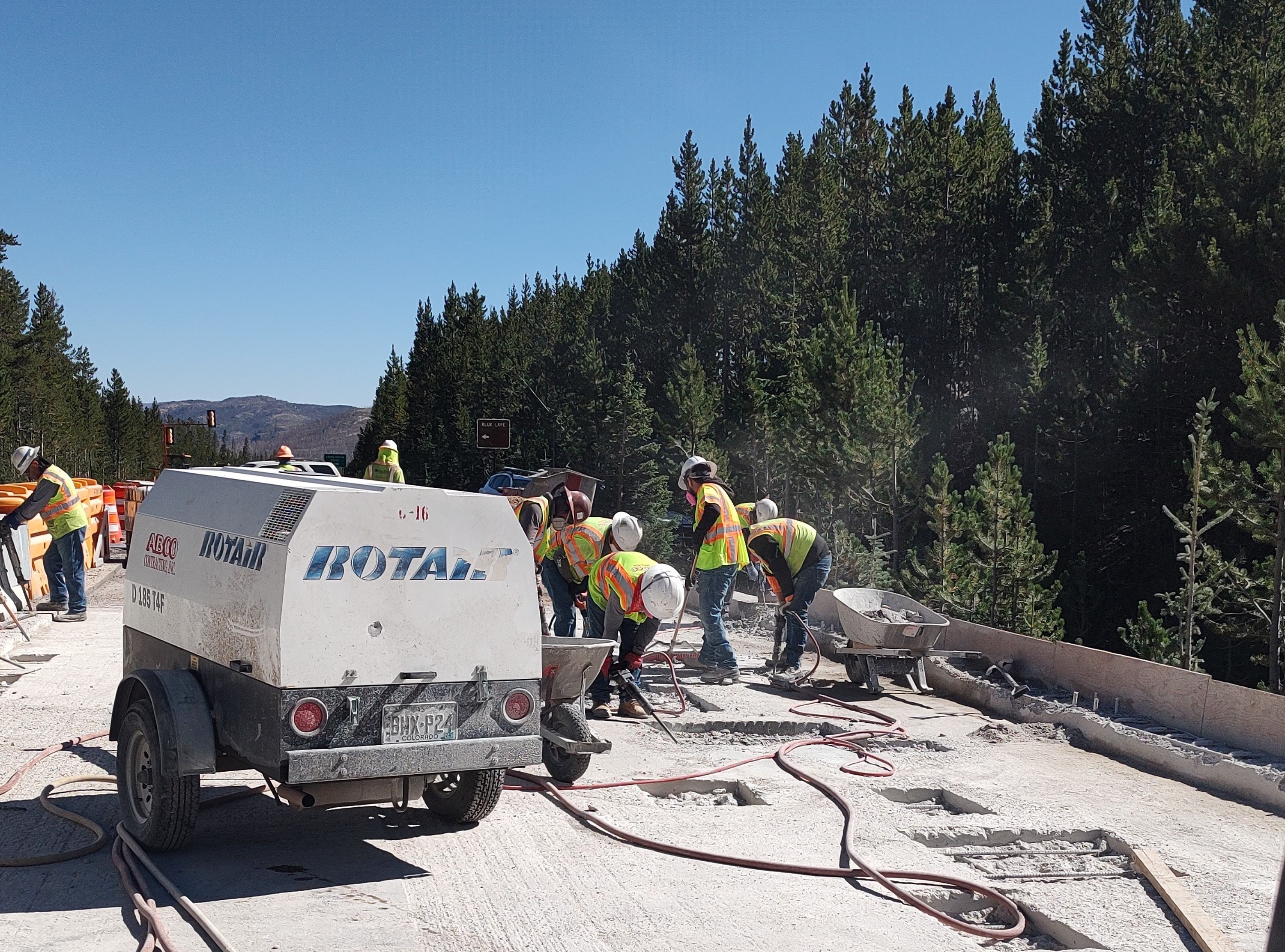 CO 14 Cameron Pass Resurfacing Bridge Crews Performing Deck Repairs August 2024.jpg detail image