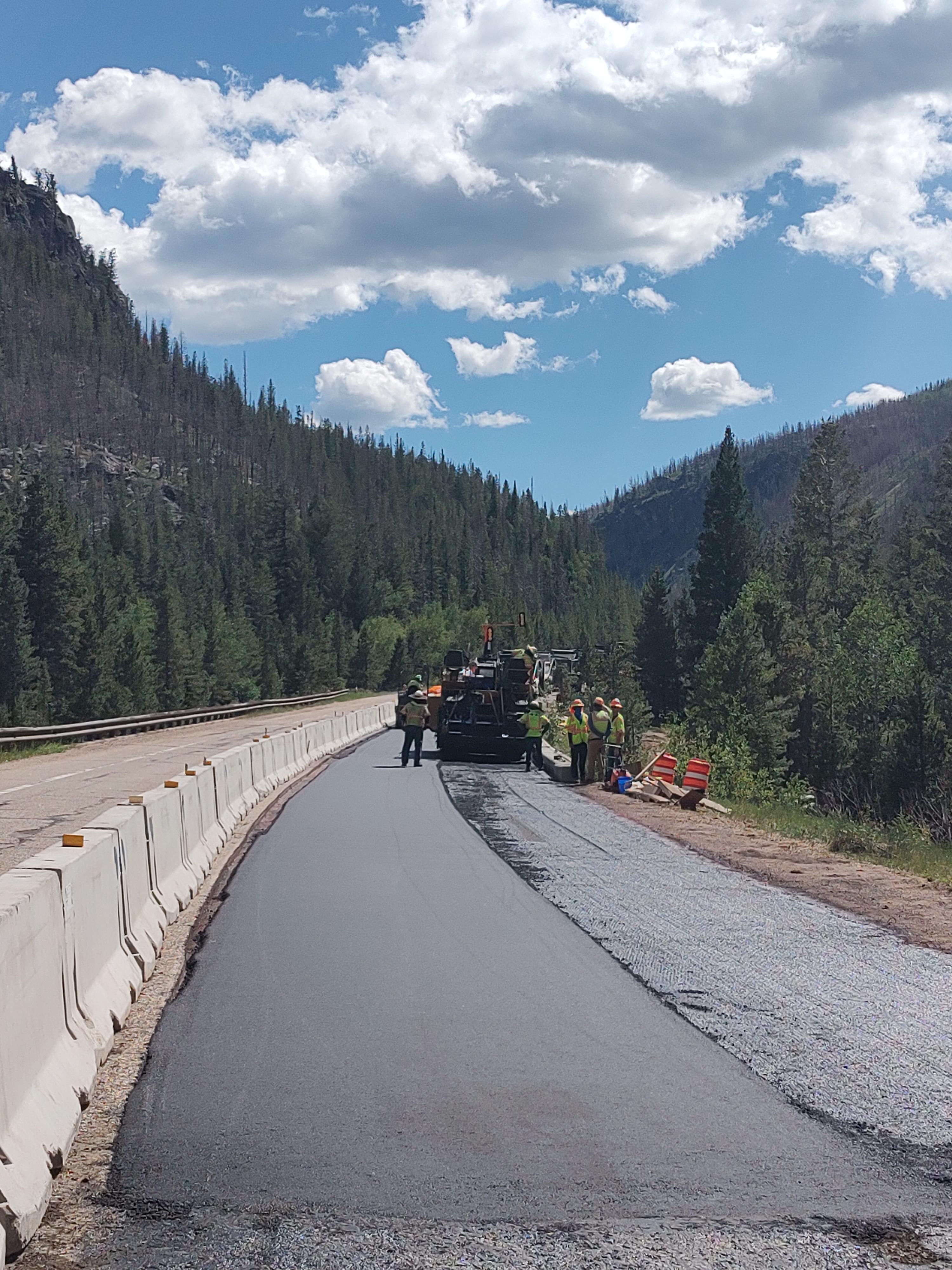 CO 14 Cameron Pass Resurfacing Westbound CO 14 Paving Operations Photo 2.jpg detail image