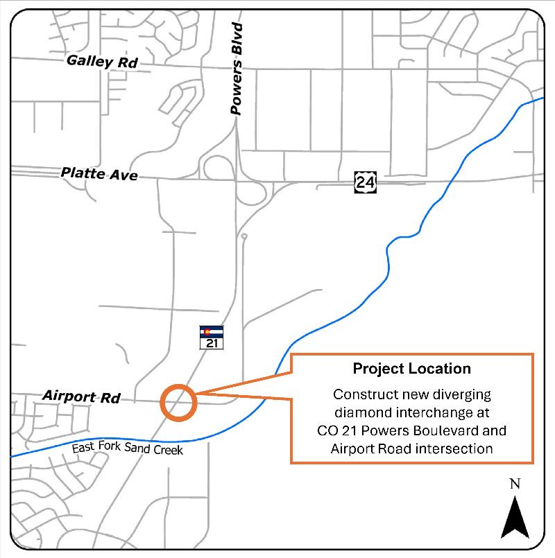 CO 21 Powers Boulevard and Airport Road Intersection Project Location Map.jpg detail image