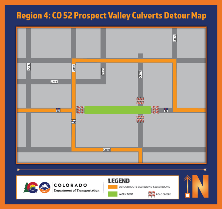 CO 52 Detour for Resurfacing and Culvert placement
