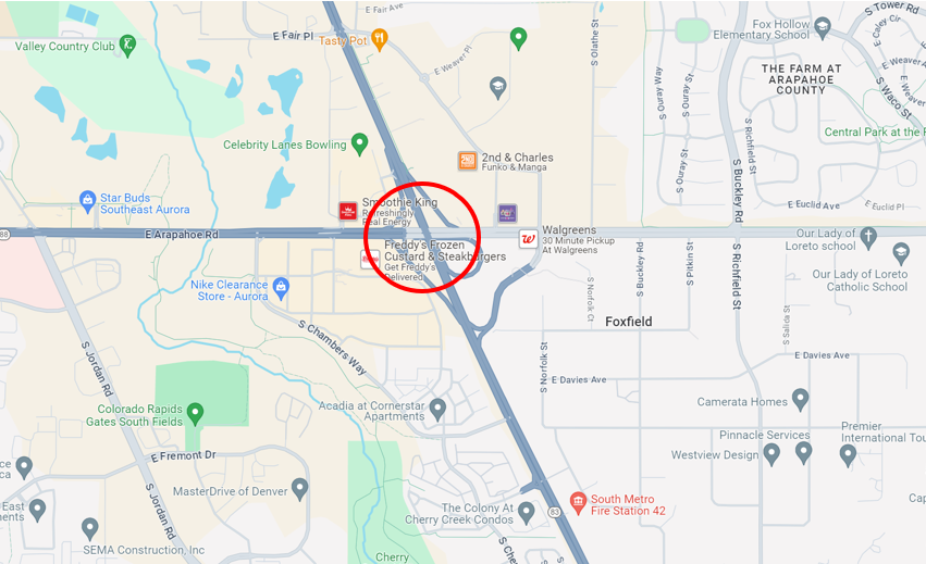 Bottleneck mitigation Centennial project location map.png detail image