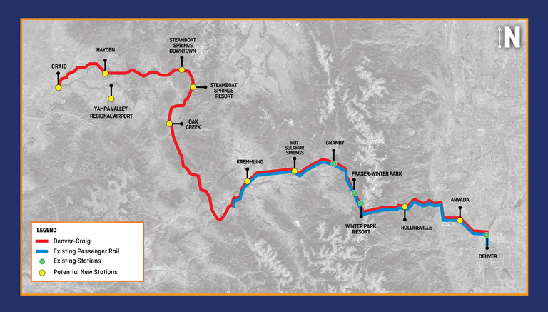 Colorado Mountain Passenger Rail Project Map