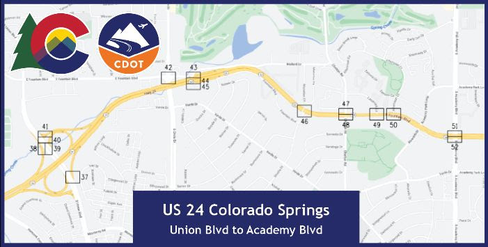 US 24 Colorado Springs Union Blvd to Academy Blvd map.jpg detail image