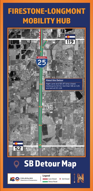 Southbound I-25 Detour