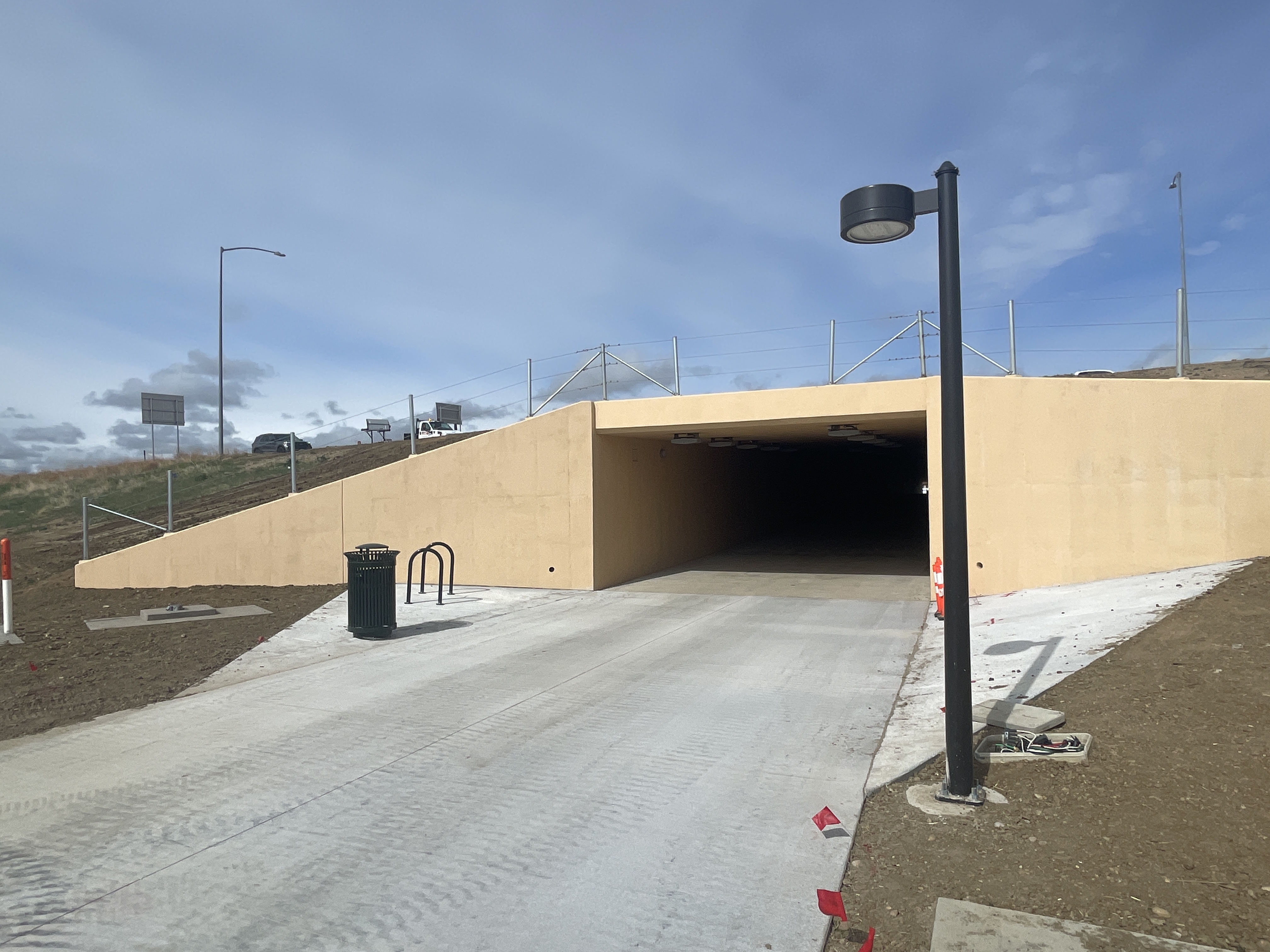 Firestone Mobility Hub Tunnel Under I-25 Pedestrian Sidewalk and Underpass Connecting Park-n-Ride.JPG detail image