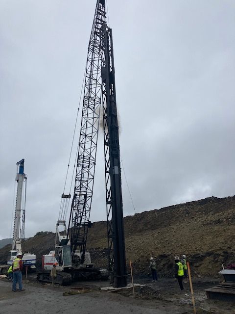 Crews drilling piles for bridge abutment west side.jpg detail image