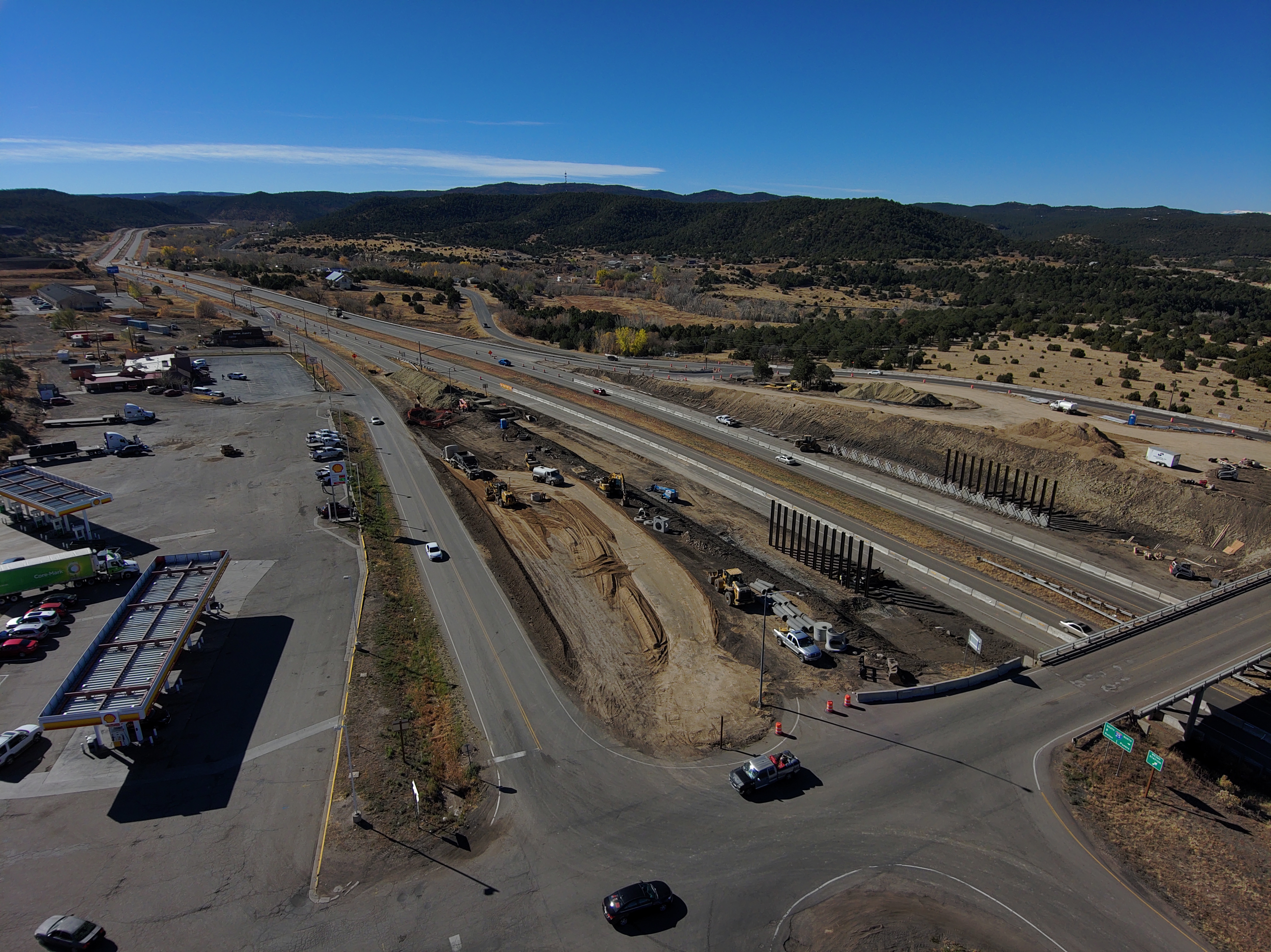 wide southwest view of ongoing construction at Exit 11.JPG detail image