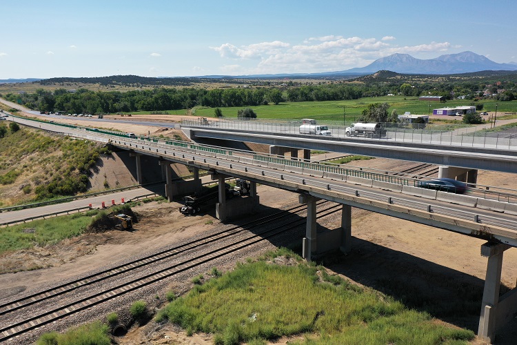 I-25 Walsenburg Bridge Replacement Closeup Southbound I-25 Bridge over CO 10.jpg detail image