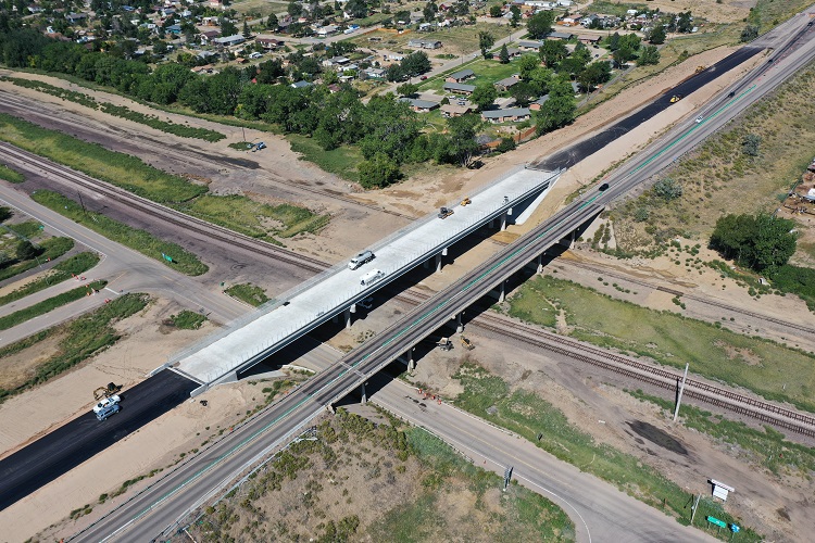 I-25 Walsenburg Bridge Replacement Drone View New Bridge.jpg detail image