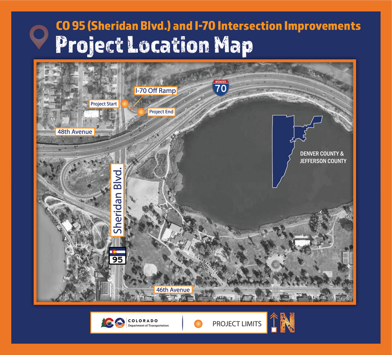 I-70 & Sheridan Intersection improvements project map