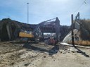 Close up of demolition process underway WB I-70 bridge over Ward Road Photo Hiep Pham.jpg thumbnail image