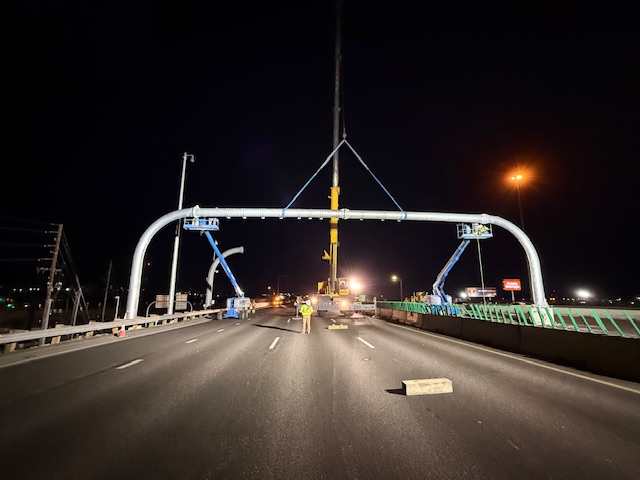 I-70 Bridges Over Ward Road Sign at Night.jpg detail image