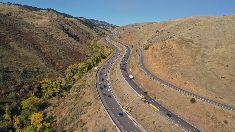 I-70 Resurfacing Chief Hosa to Colfax Drone View Drainage I-70 West of Morrison.jpg detail image