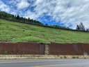 View of wall repairs from below along US 6. Intermittent closures along US 6 beneath the wall are in place for driver safety. thumbnail image