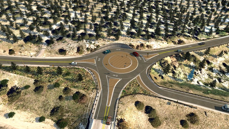 US 40 & County Road 65 Roundabout Rendering