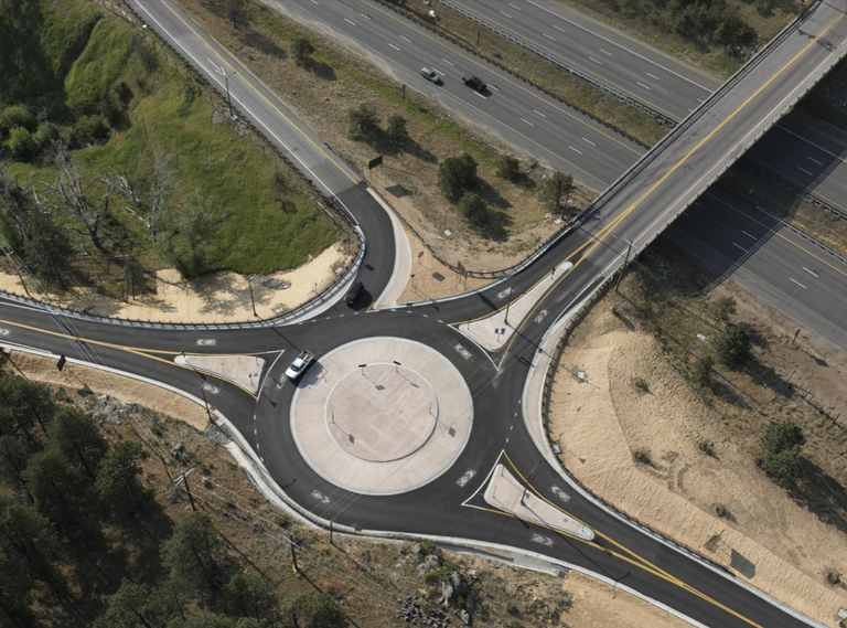 US 40 Homestead Finished Roundabouts