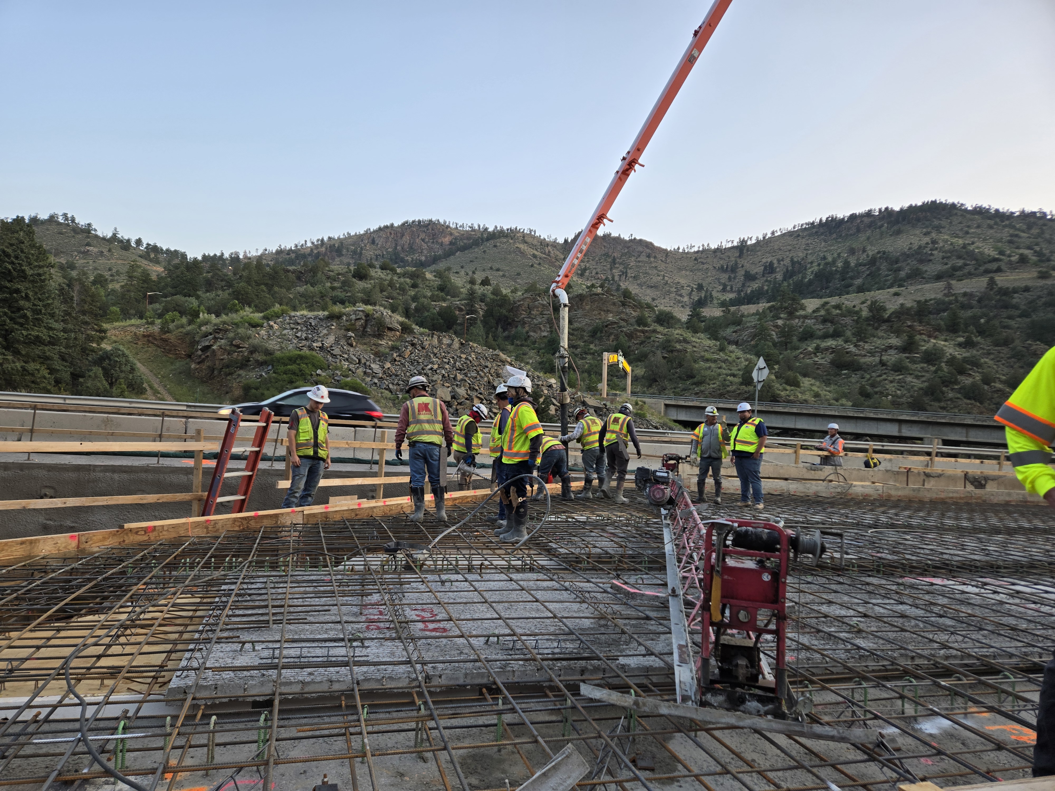 I-70 Floyd Hill Crews Installing Temporary Bridge.jpg detail image