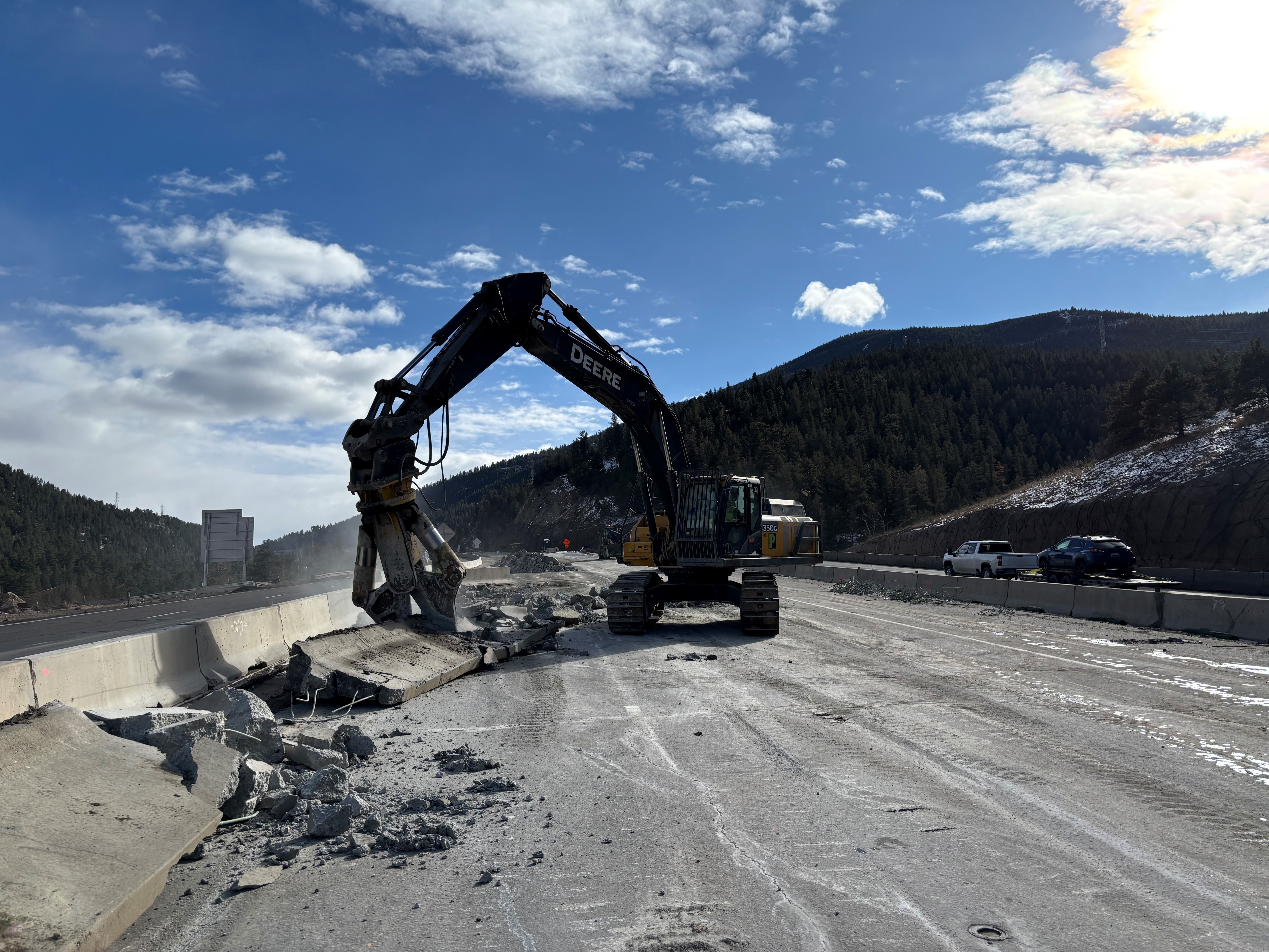 I-70 Floyd Hill East Section Barrier Removal 01142025.jpg detail image