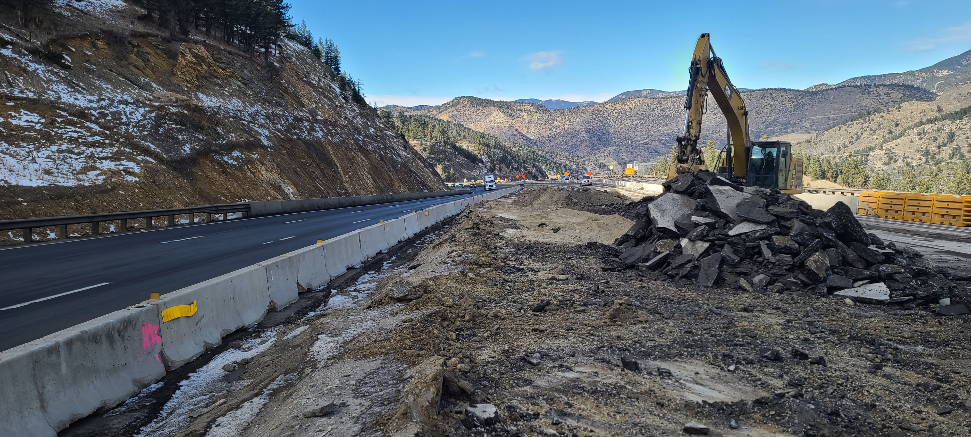 I-70 Floyd Hill Removal Asphalt Median 01142025.jpg detail image